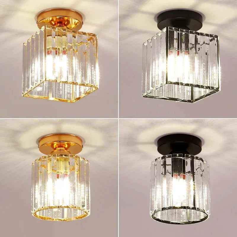 Modern LED Pendant Ceiling Light | Metal & Glass | E27 | 4 Colors Pendant Ceiling Light Qme