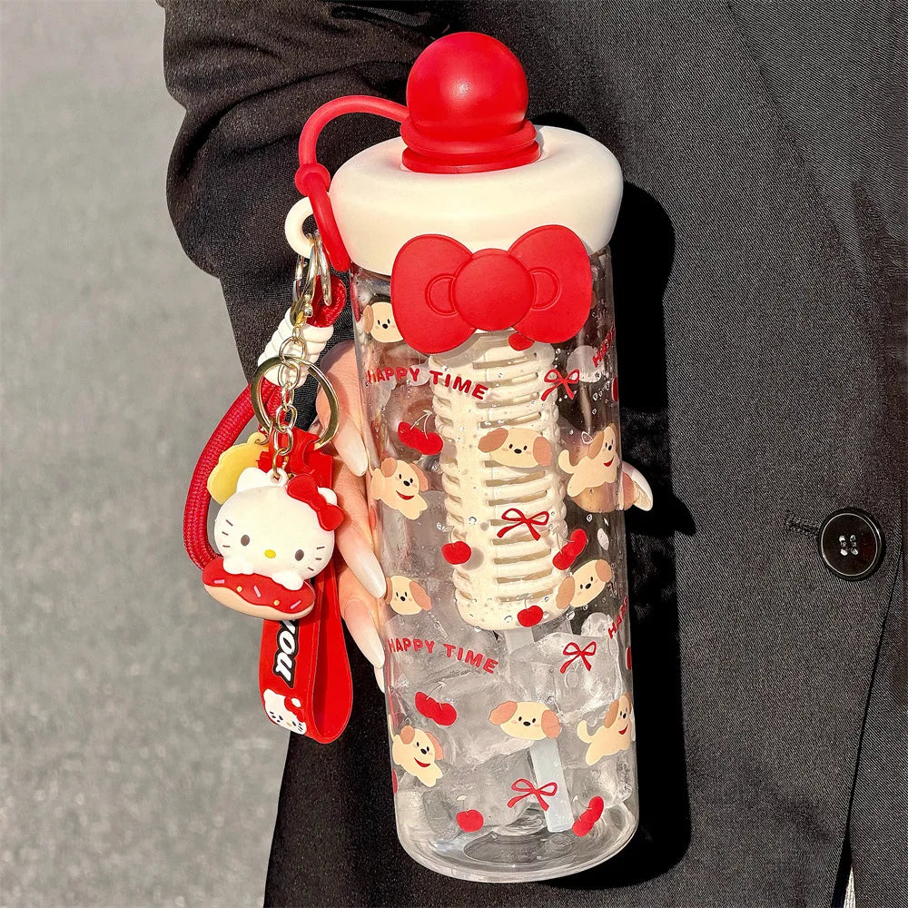 Hello Kitty Large-Capacity Cartoon Water Cup for Girls Cartoon Water Cup Qme 2 600ml
