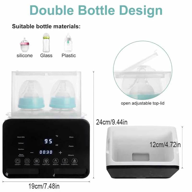 Baby Bottle Warmer & Sterilizer – Fast Heating with Timer Bottle Warmer Sterilizer Qst