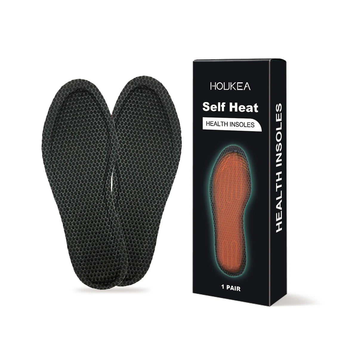 HOUKEA Self Heating Insoles – Winter Foot Warmers Unisex Heating Insoles Qst 1pair boxed