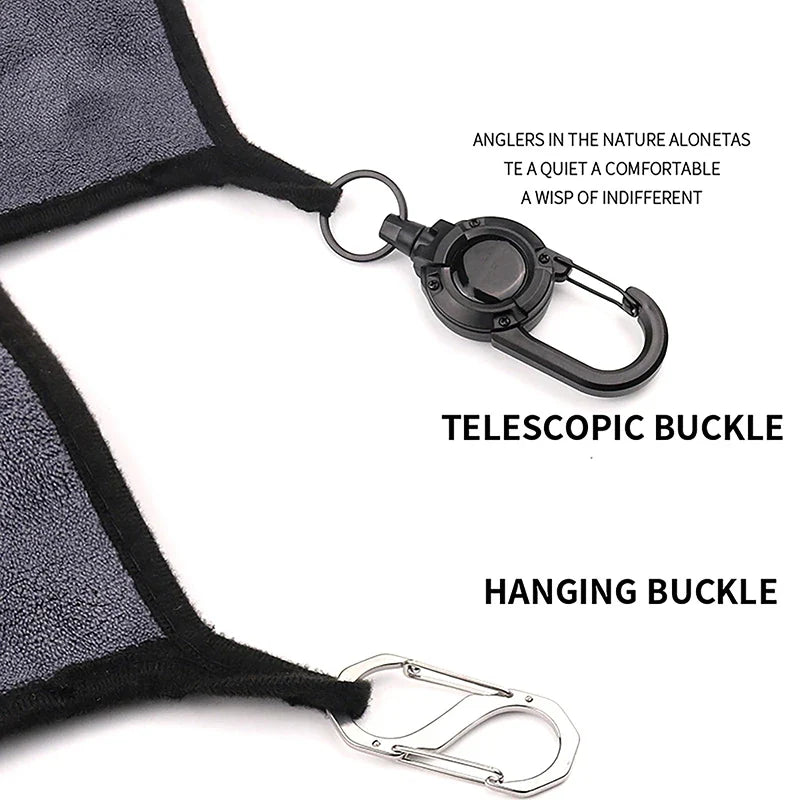 Portable Buckle Fishing Towel – Anti-Slip & Absorbent Fishing Towel Qme