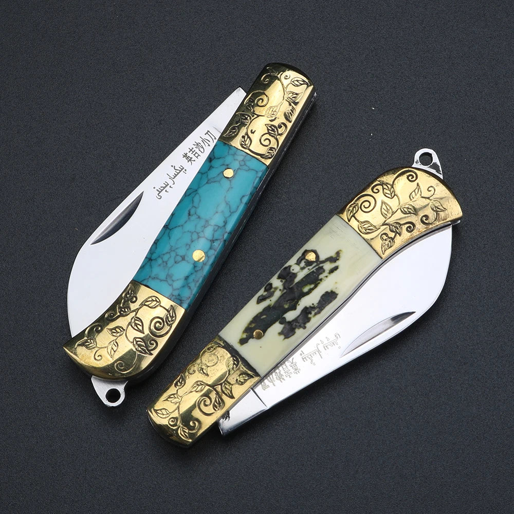 XUAN FENG Mini Folding Pocket Knife – D2 Steel EDC Keychain Folding Pocket Knife Qst