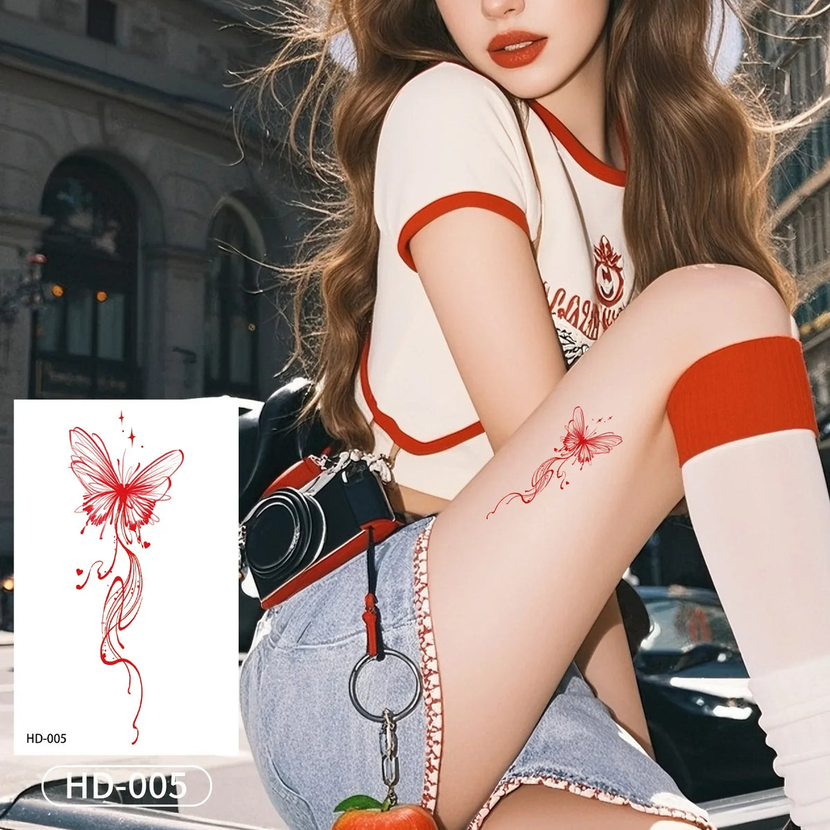 Retro Watercolor Butterfly Temporary Tattoo Sticker – 12 Colors Temporary Tattoo Sticker Qme