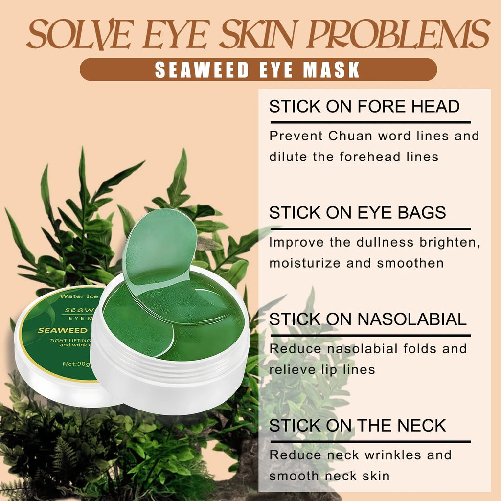Seaweed Hyaluronic Acid Collagen Eye Patches – 60 Pcs Collagen Eye Patches Qme