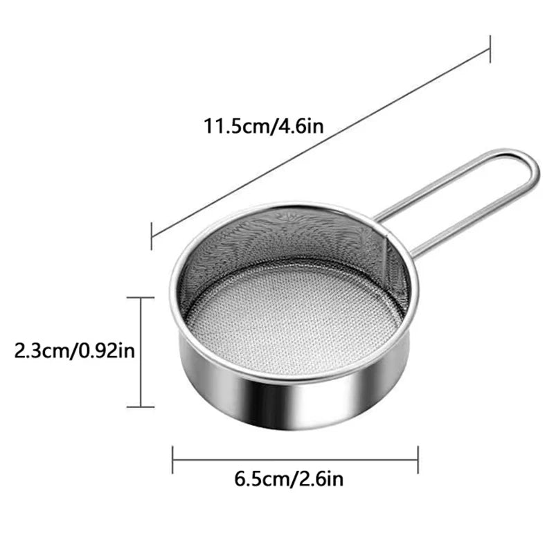 Stainless Steel Fine Mesh Flour Sieve & Sugar Shaker Flour Sieve Shaker Qst