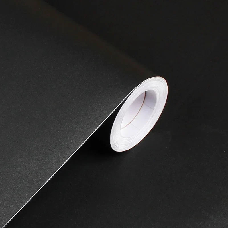Peel & Stick Vinyl Wallpaper – Self-Adhesive Contact Paper Peel & Stick Wallpaper Qme Black 400cmx55cm