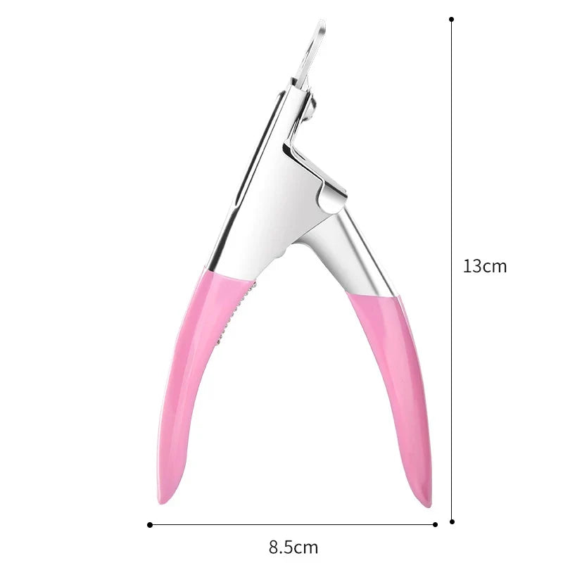 Professional U-Shape False Nail Clipper | Acrylic Nail Cutter Nail Clipper Qme Pink China Mainland