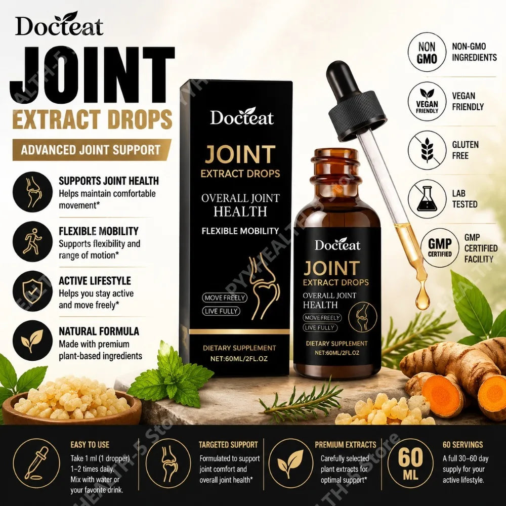 Docteat Joint Care Drops – Glucosamine, Chondroitin, MSM 60ml Joint Health Supplement Qst
