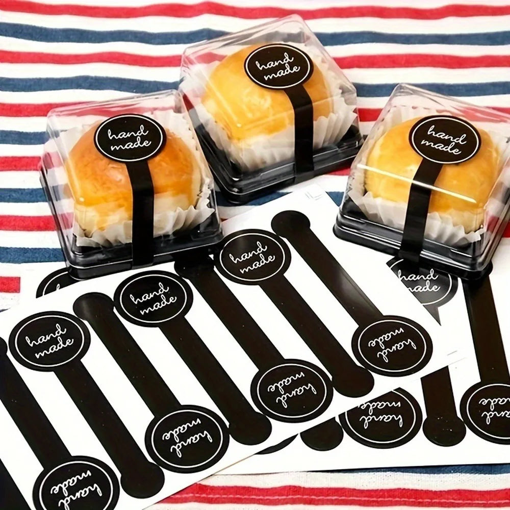 100 Black Thank You Sealing Stickers for Baking & Gift Boxes Craft Sealing Stickers Qme