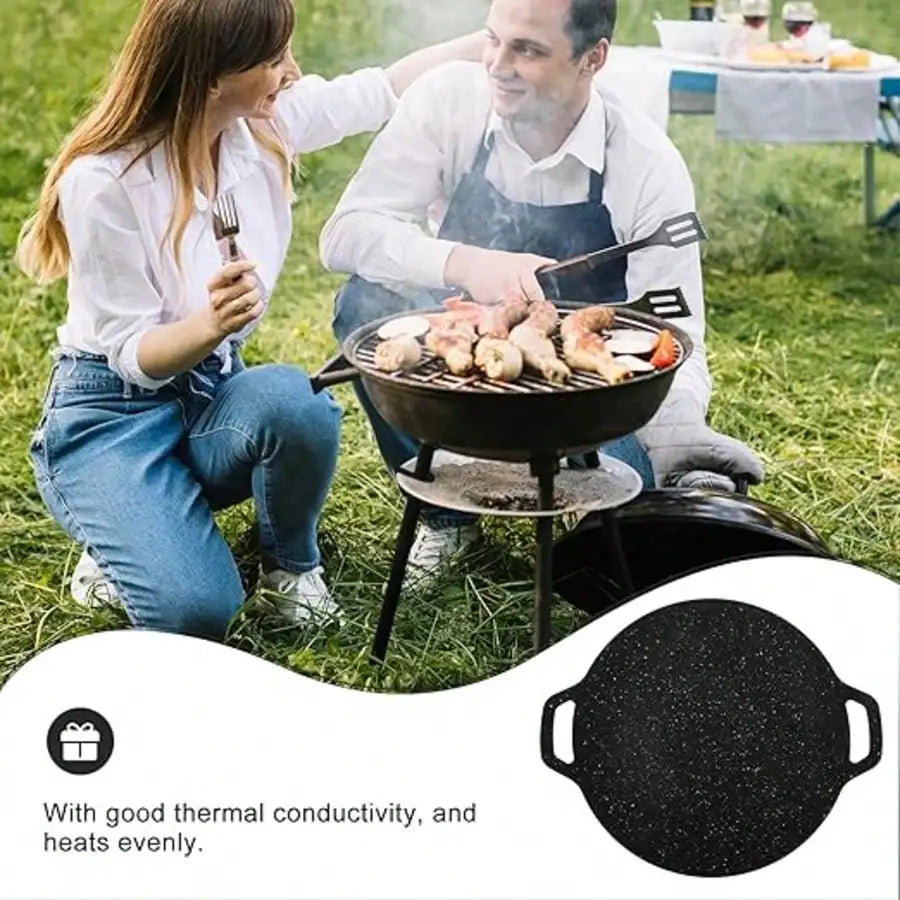 Non-Stick Korean BBQ Baking Tray | Black Vermiculite Coated BBQ Baking Tray Qme