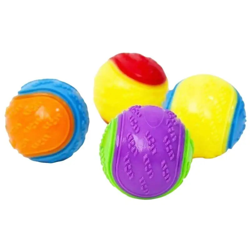 Durable Dog Chew Ball Interactive Pet Toy – Rubber & Fleece Dog Chew Toy Qme