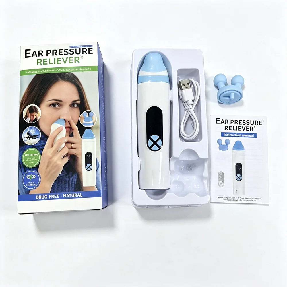 Electric Eustachian Tube Exerciser | 3-Level Type-C Rechargeable Ear Care Device Qst White China Mainland