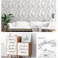 Black & White Floral Peel and Stick Wallpaper | DIY Contact Paper Peel & Stick Wallpaper Qme 2yan zhi chun 300cmx44cm