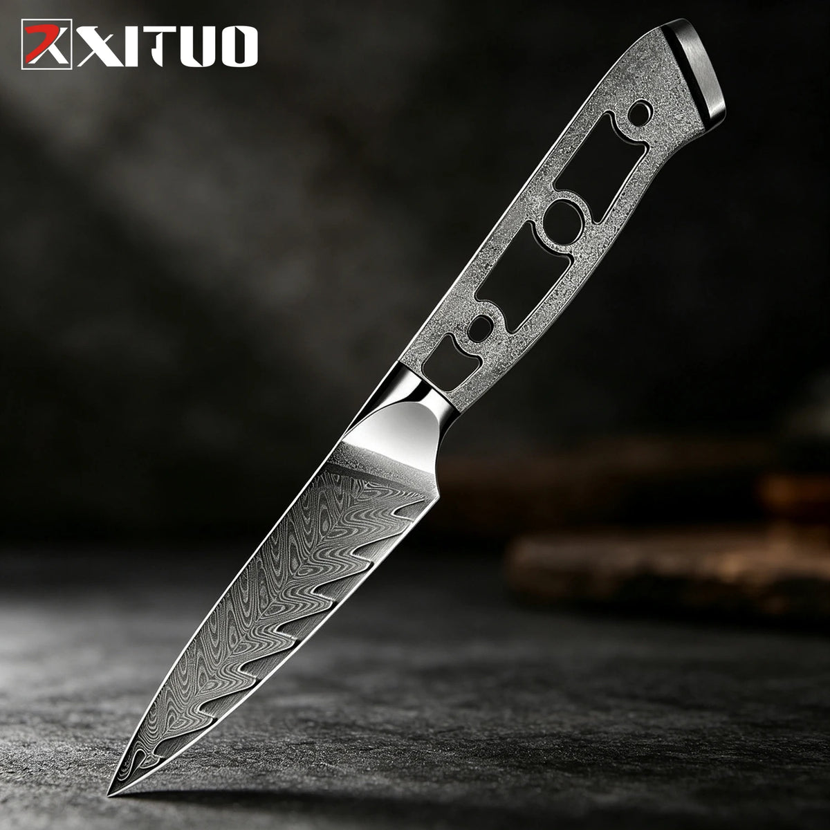 XITUO Damascus Steel DIY Knife Blank Set 1–6 Piece Kit Damascus Knife Blank Set Qst Paring Knife