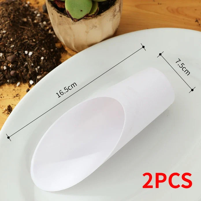 Mini Plastic Planter Bucket & Shovel Set for Succulents Mini Planter Set Qme 2PCS-White