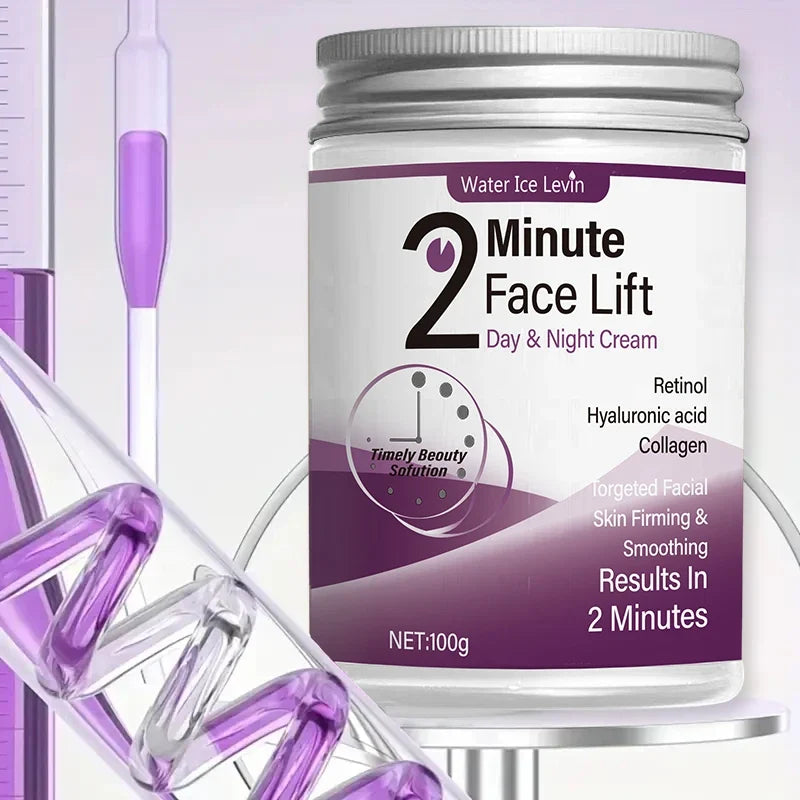 2-Minute Facial Lift Cream – Retinol, Hyaluronic Acid & Collagen Anti-Aging Face Cream Qme