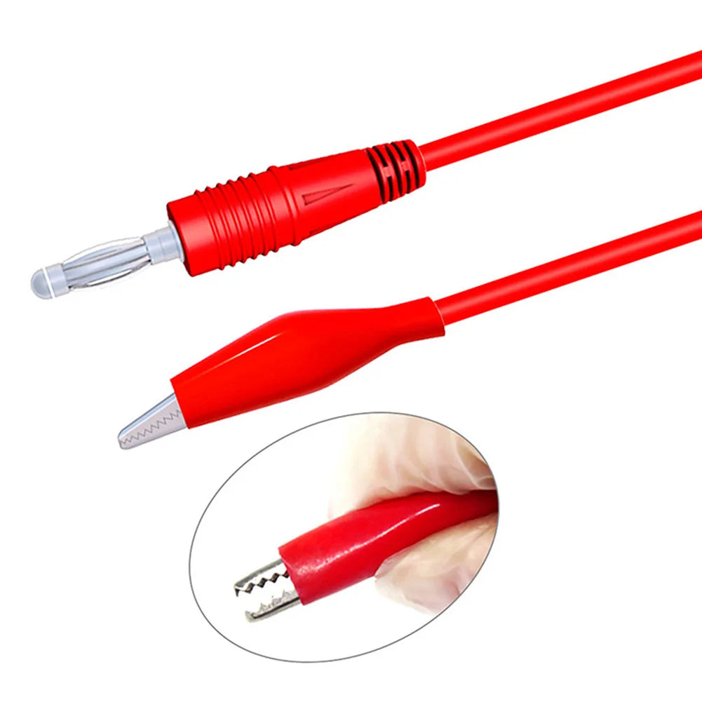 Alligator Clip to Banana Plug Test Cable Dual Tester Lead Test Cable Leads Qme