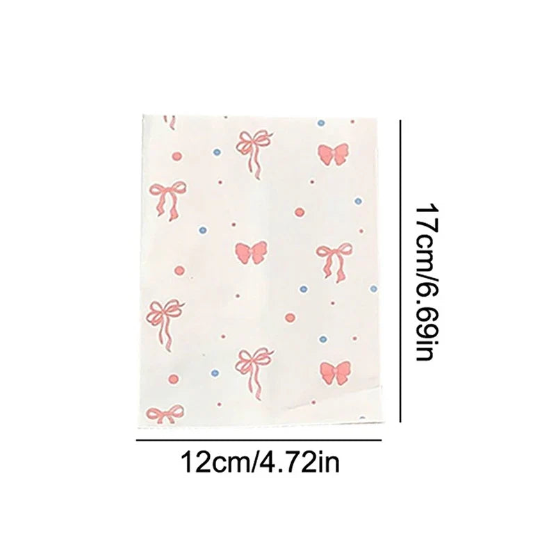 Pink Bowknot Heart Paper Gift Bags – Craft Wrapping 12×17cm Gift Paper Bags Qme