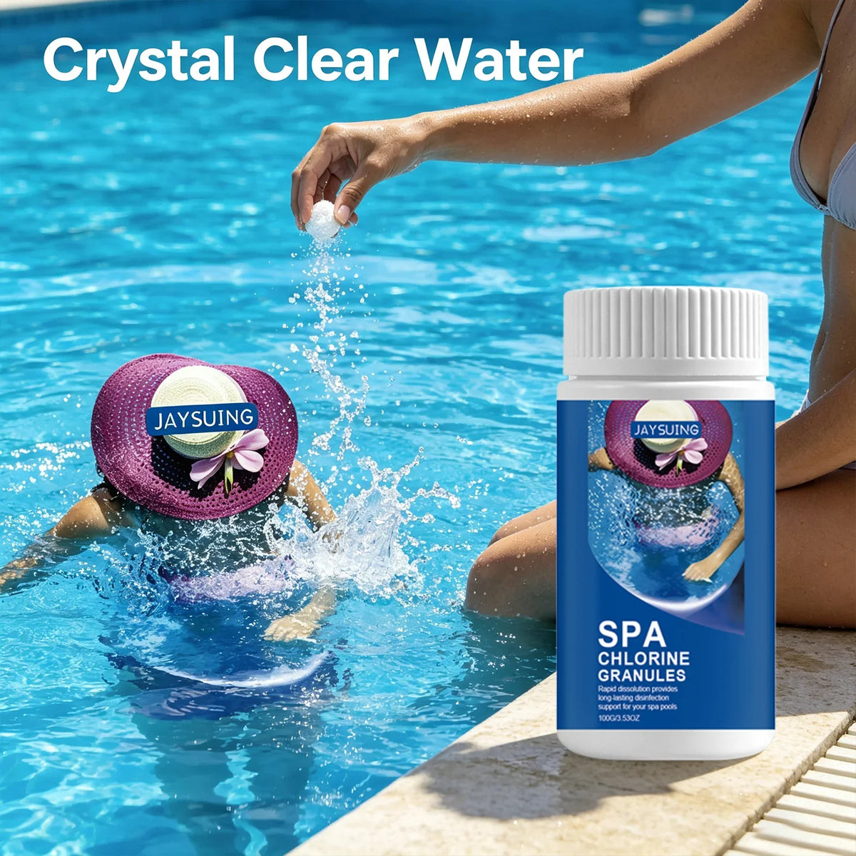 Spa Chlorine Granules – Fast-Dissolving Pool Water Purifier Spa Pool Chlorine Qme