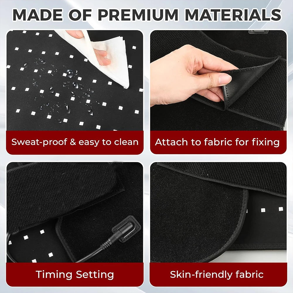 210 LED Red & Infrared Light Therapy Pad 660nm 850nm Wearable Light Therapy Pad Qst
