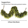 Artificial Green Pine Christmas Garland – Fireplace & Mantel Christmas Garland Qme Blue China Mainland