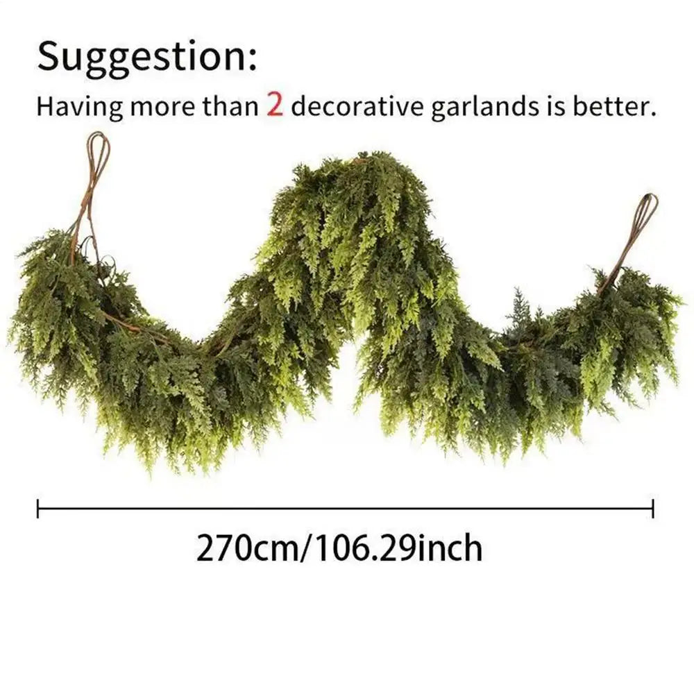Artificial Green Pine Christmas Garland – Fireplace & Mantel Christmas Garland Qme Blue China Mainland