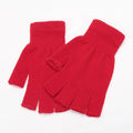 Unisex Fingerless Gloves – Half Finger Knit Cotton Warmers Fingerless Gloves Qme Red