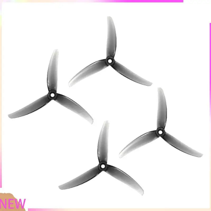 5-Inch 3-Blade FPV Drone Propellers – 2 Pairs CCW+CW Drone Propeller Set Qst Gray