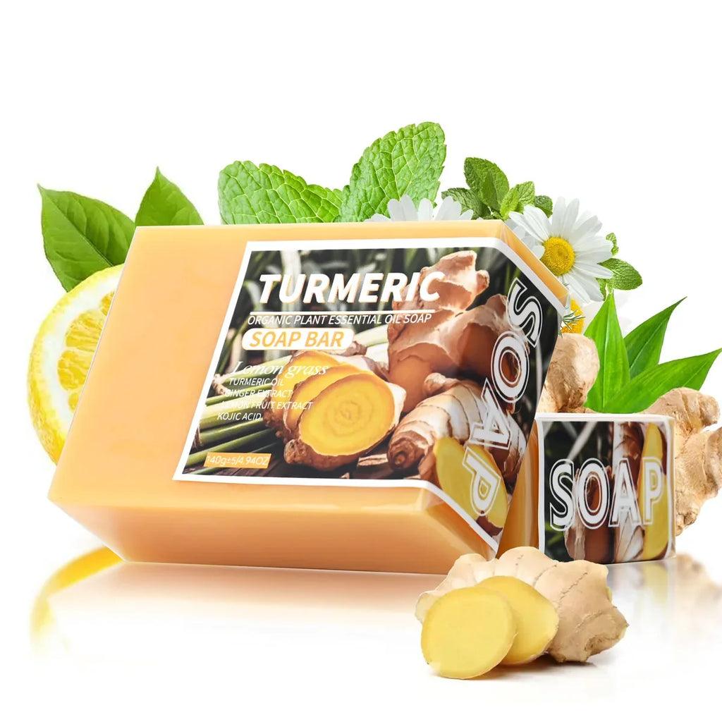 Turmeric & Lemon Essential Oil Handmade Soap – Face & Body Handmade Soap Bar Qme Default Title