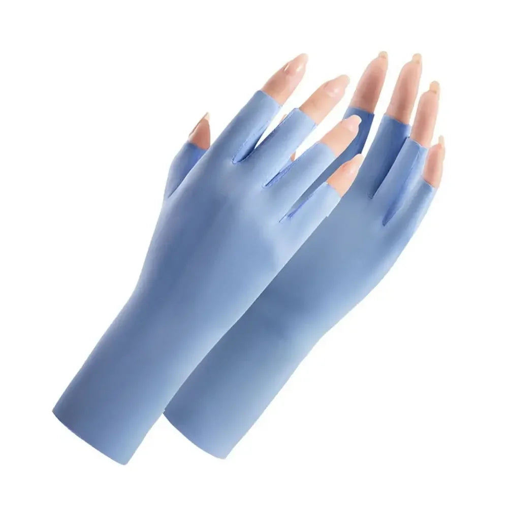 Fingerless UV Protection Gloves – Thin Outdoor Riding, 8 Colors Fingerless Riding Gloves Qme 49TL