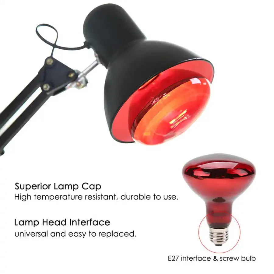 VamsLuna 150W Infrared Heating Lamp – Muscle Relaxation Infrared Heating Lamp Qst