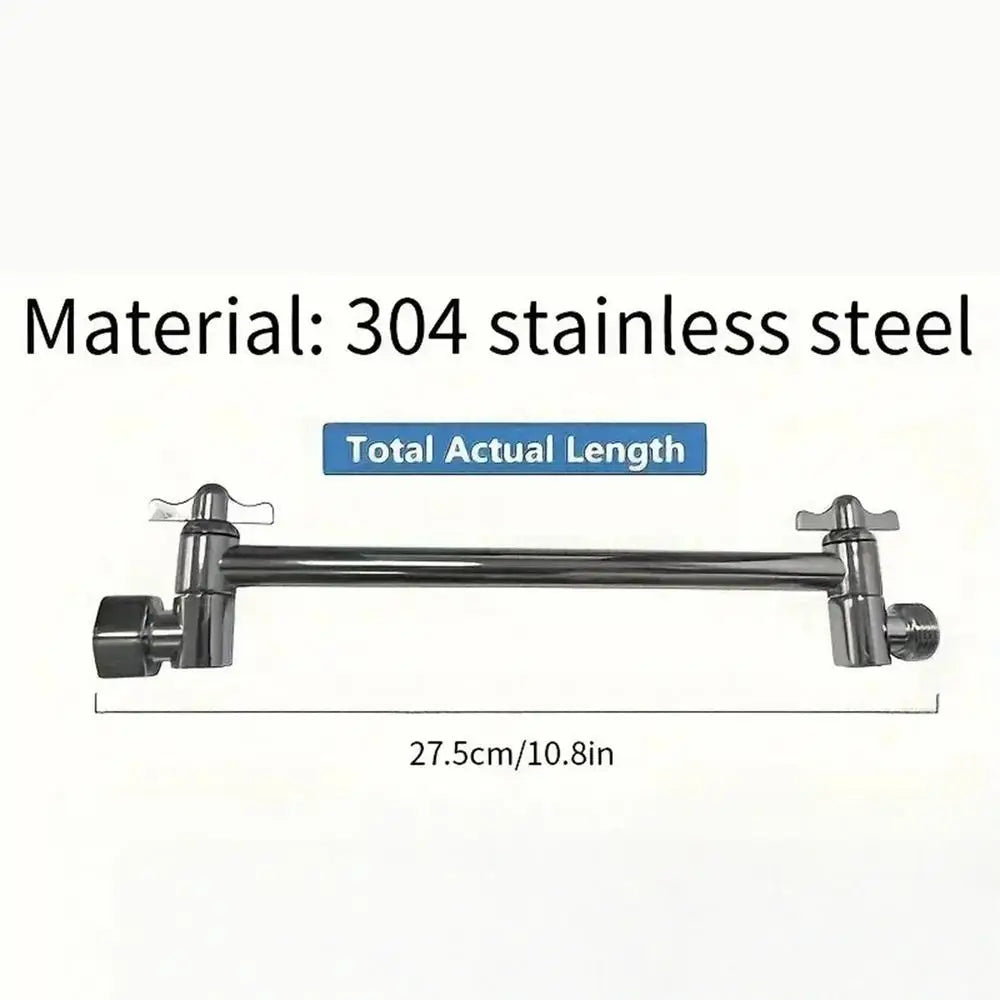 304 Stainless Steel Shower Arm Extension & Head Extender Shower Arm Extension Qme China Mainland Black