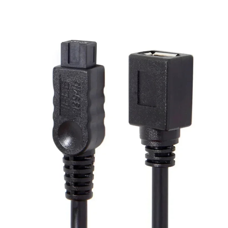 FireWire 800 to 400 Cable 9-Pin to 6-Pin IEEE 1394 2ft FireWire Cable Qme 2pcs