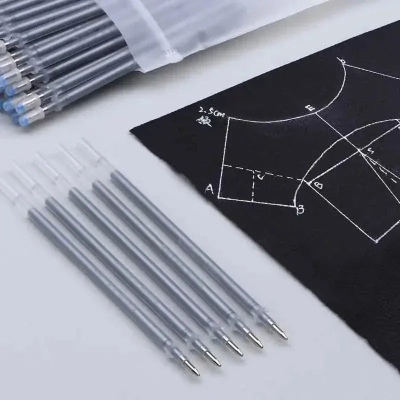 50-Pack Silver Fabric & Leather Marker Refills – Washable Fabric Marker Refill Qme