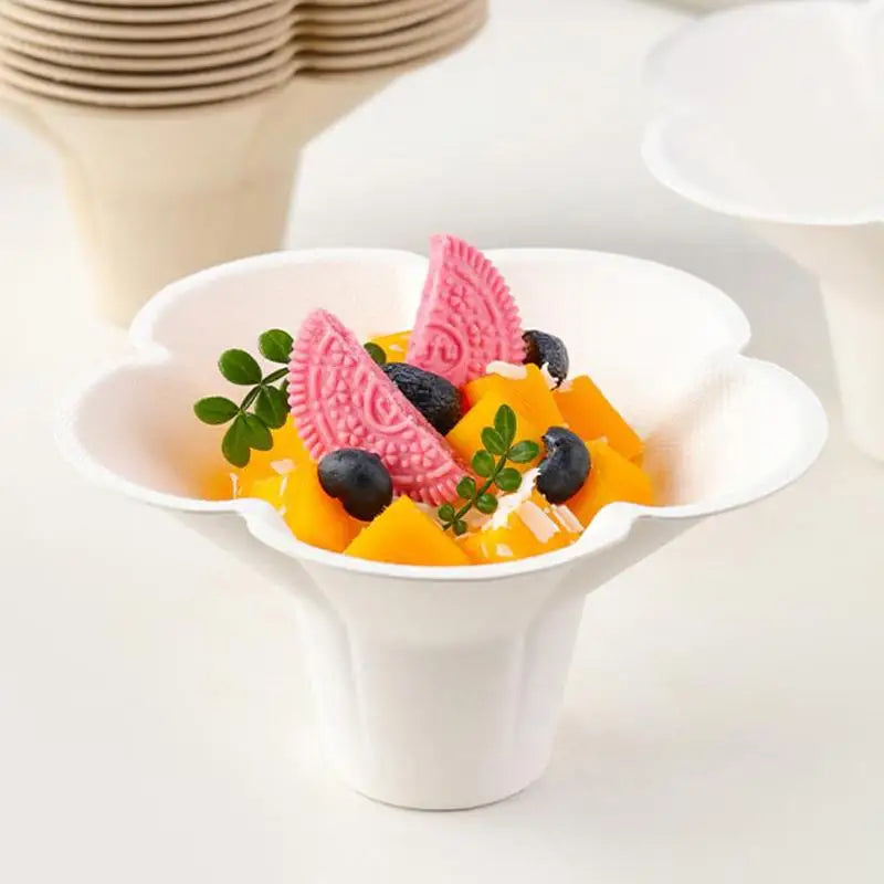 Petal Shaped Disposable Paper Bowls – Party & Picnic 10pk Disposable Paper Bowls Qme