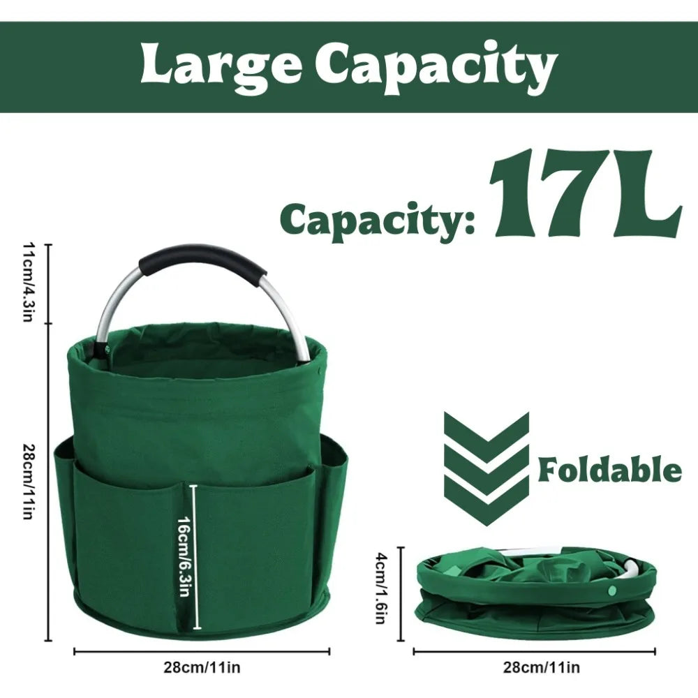 17L Foldable Storage Bucket 600D Oxford Cloth Tool Organizer Foldable Storage Organizer Qme