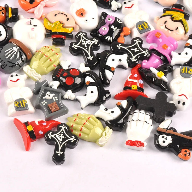 Halloween Resin Flatback Embellishments – DIY Craft Cabochons Craft Embellishments Qme