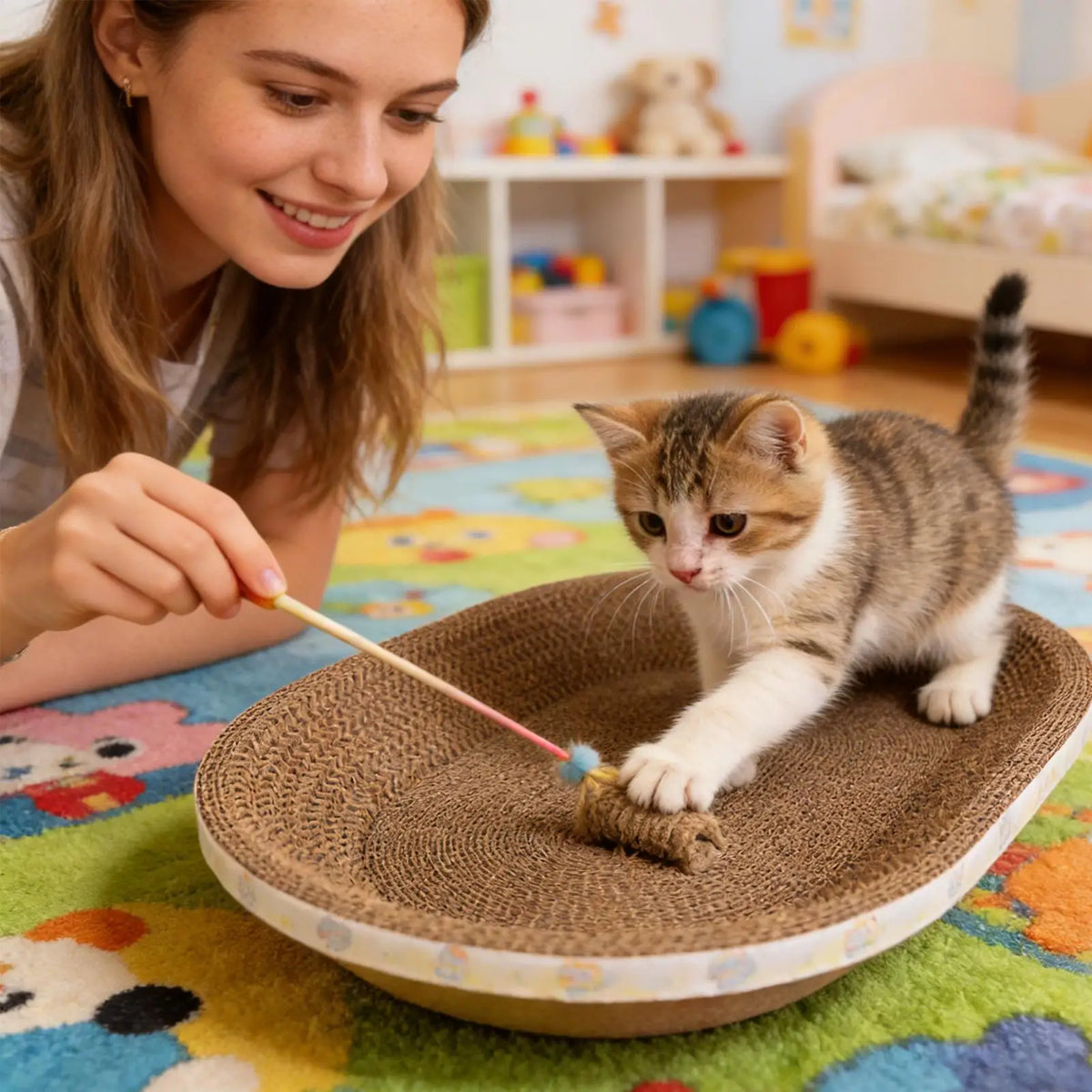 Cat Cardboard Scratcher – Corrugated Furniture Protector Pad Cat Scratcher Pad Qme