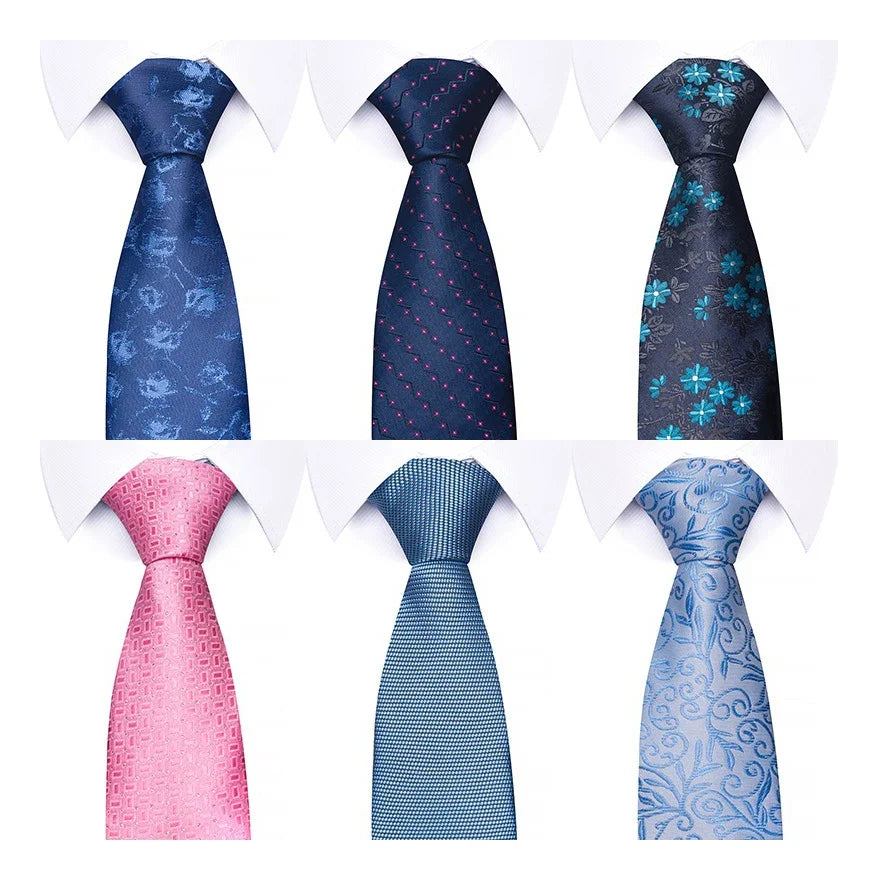 VanGise 100% Silk Printed Necktie for Men – 46 Colors Silk Necktie Qme
