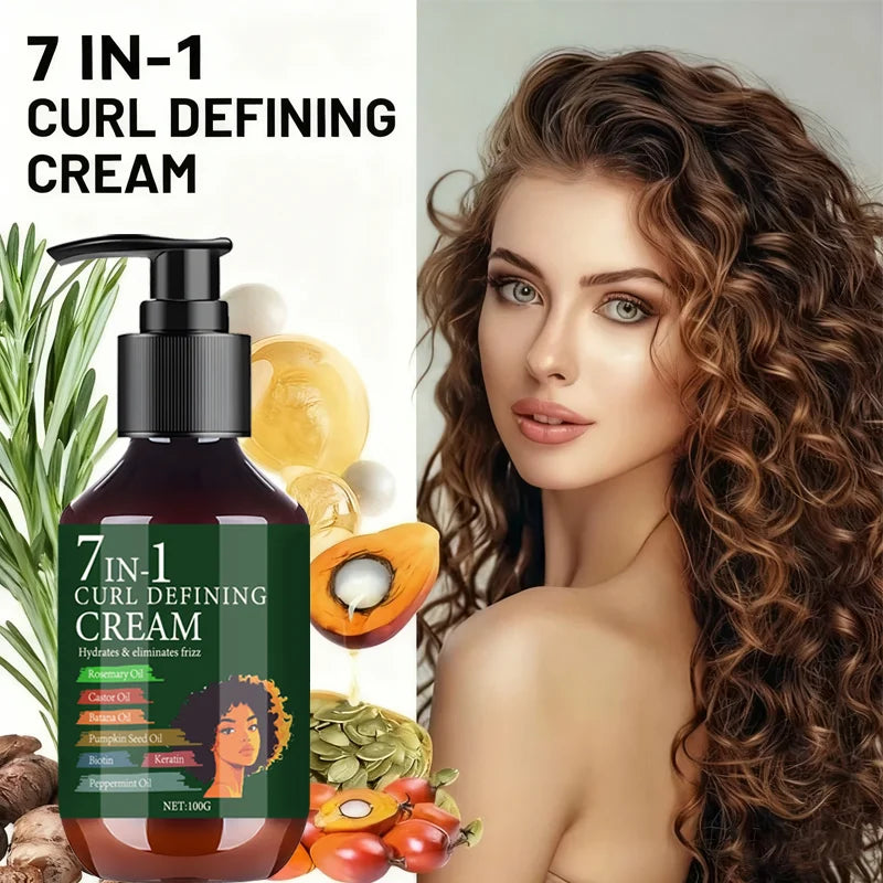7-in-1 Curl Defining Cream with Rosemary & Castor Oil Curl Defining Cream Qme