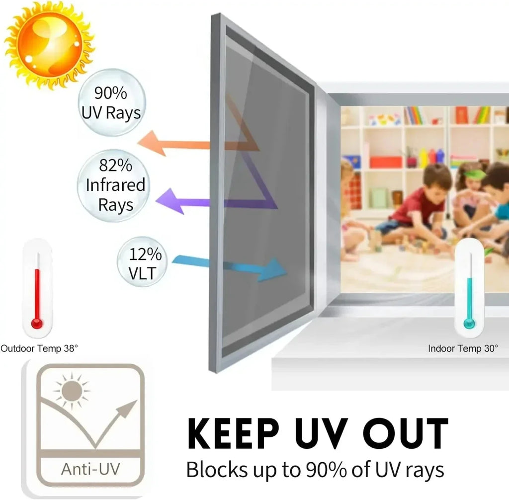 One-Way Mirror Window Privacy Film – Heat & UV Blocking Tint Window Privacy Film Qme