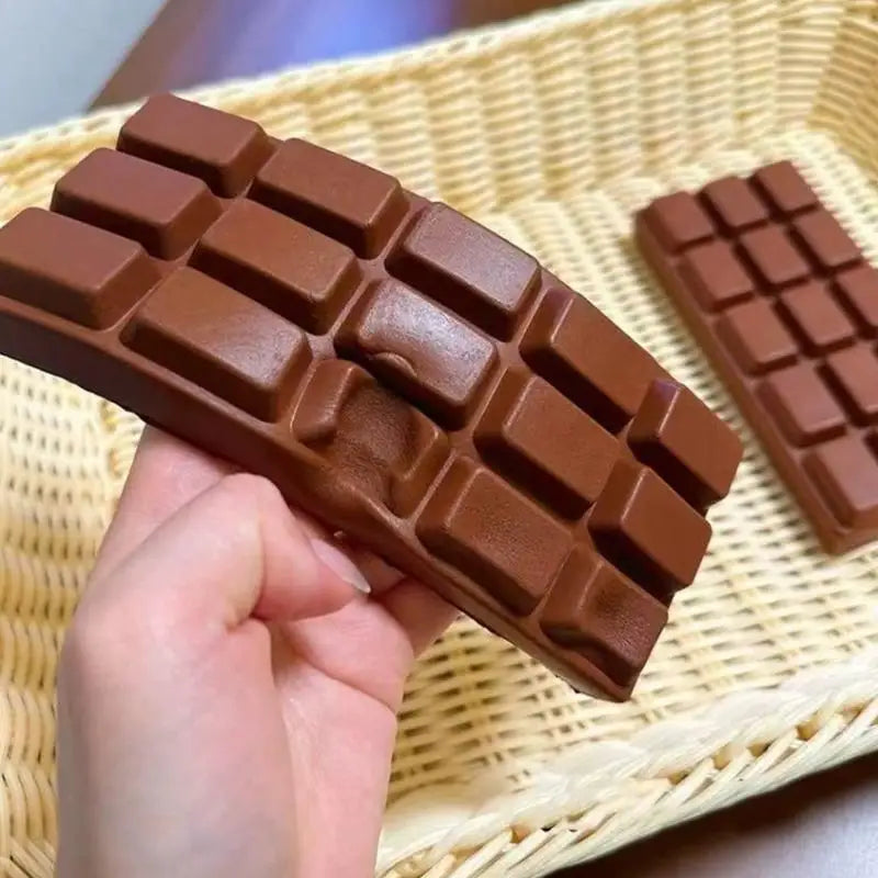 PU Squishy Chocolate Bar Slow Rising Soft Squeeze Toy Squishy Novelty Toy Qme
