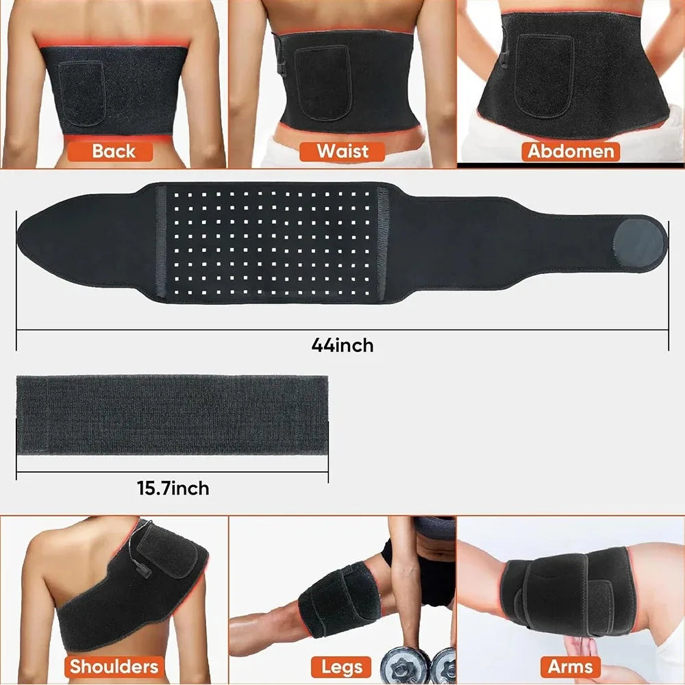 LED Red Light Therapy Belt – 660nm & 850nm Infrared Wrap Red Light Therapy Belt Qst