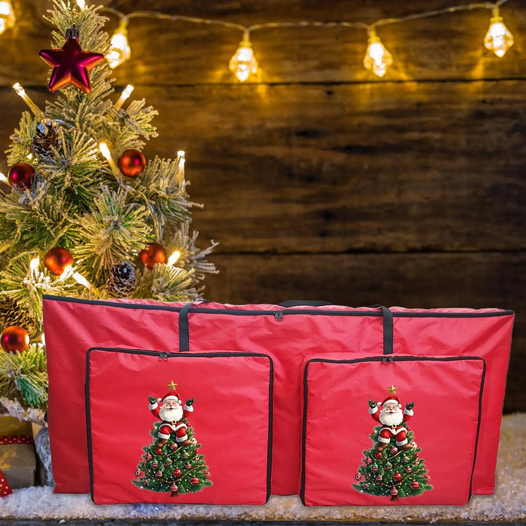 Extra Large Zippered Christmas Tree Storage Box – Reinforced Holiday Storage Bag Qme