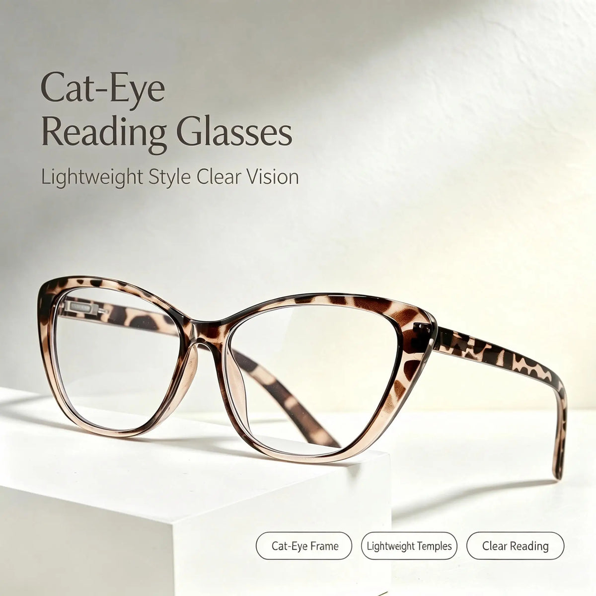 VOPHA Cat-Eye Reading Glasses Anti-Blue Light 2pc Set L66 Reading Glasses Qst