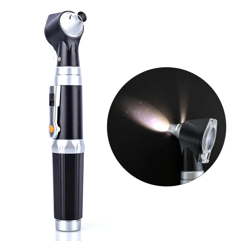 LED Otoscope Ear Inspection Set – 3X Magnification, 4 Tips LED Otoscope Set Qst