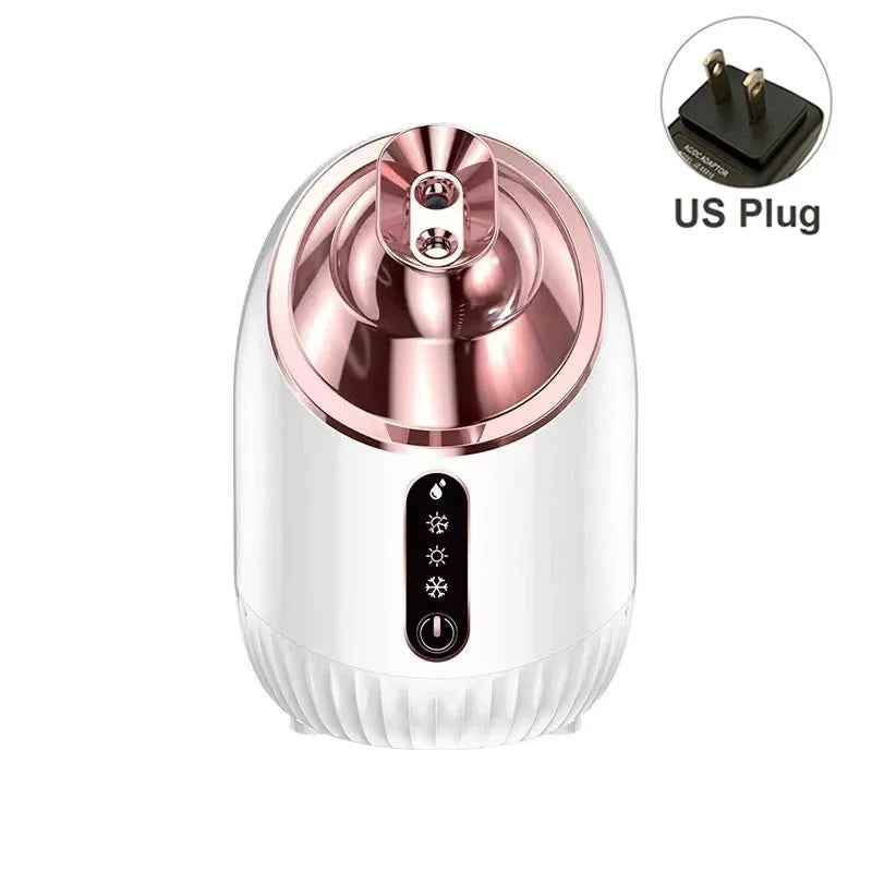 Nano Mist Face Steamer Cold Hot Facial Sauna Spa – Vilnason Facial Steamer Qst White US Plug