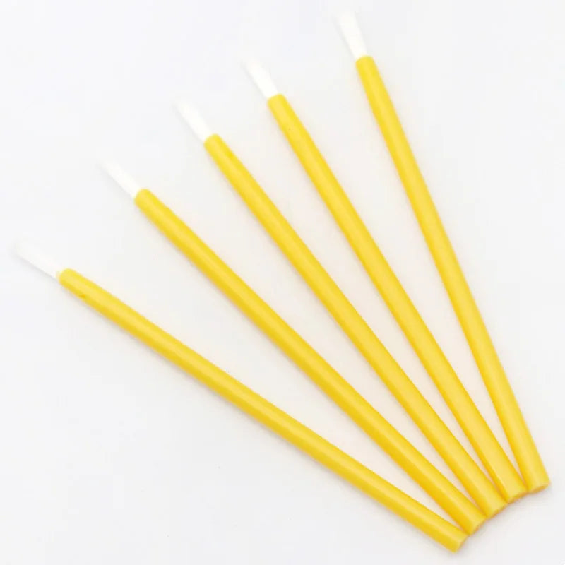 Disposable Nylon Fiber Lip Brush Wands – 50 Pk Applicator Lip Brush Applicator Qme 50PCS Yellow China Mainland