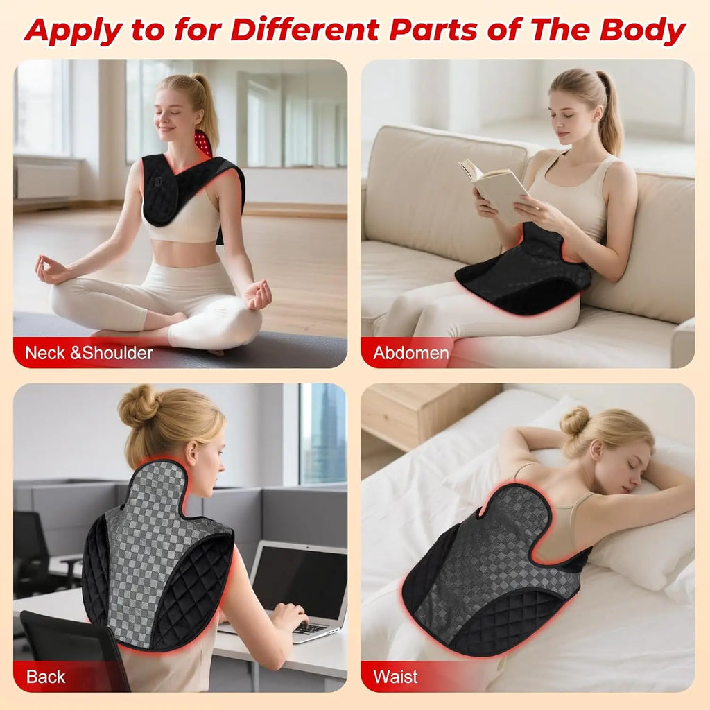 ZONGKUNG 104 LED Red Light Therapy Pad 660nm 850nm Wrap Light Therapy Pad Qst