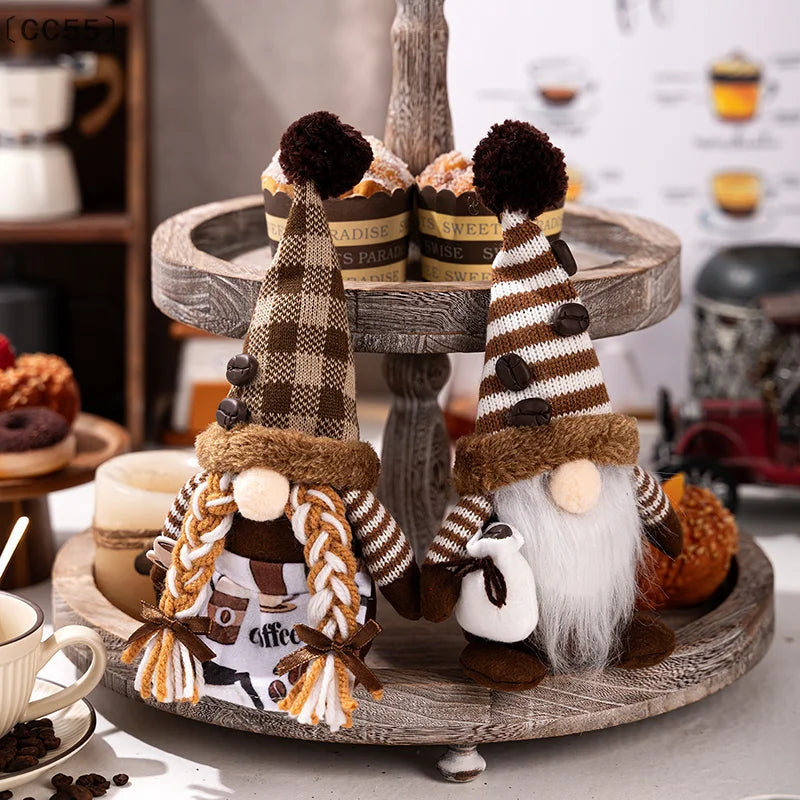 Coffee Gnome Figurine – Coffee Bar Home Decor Gift Gnome Figurine Qst